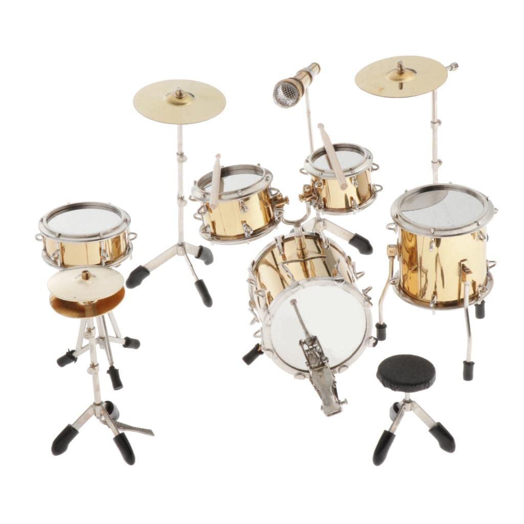 1:6 Scale Miniature Drum Kit Collectible for for 12 ''