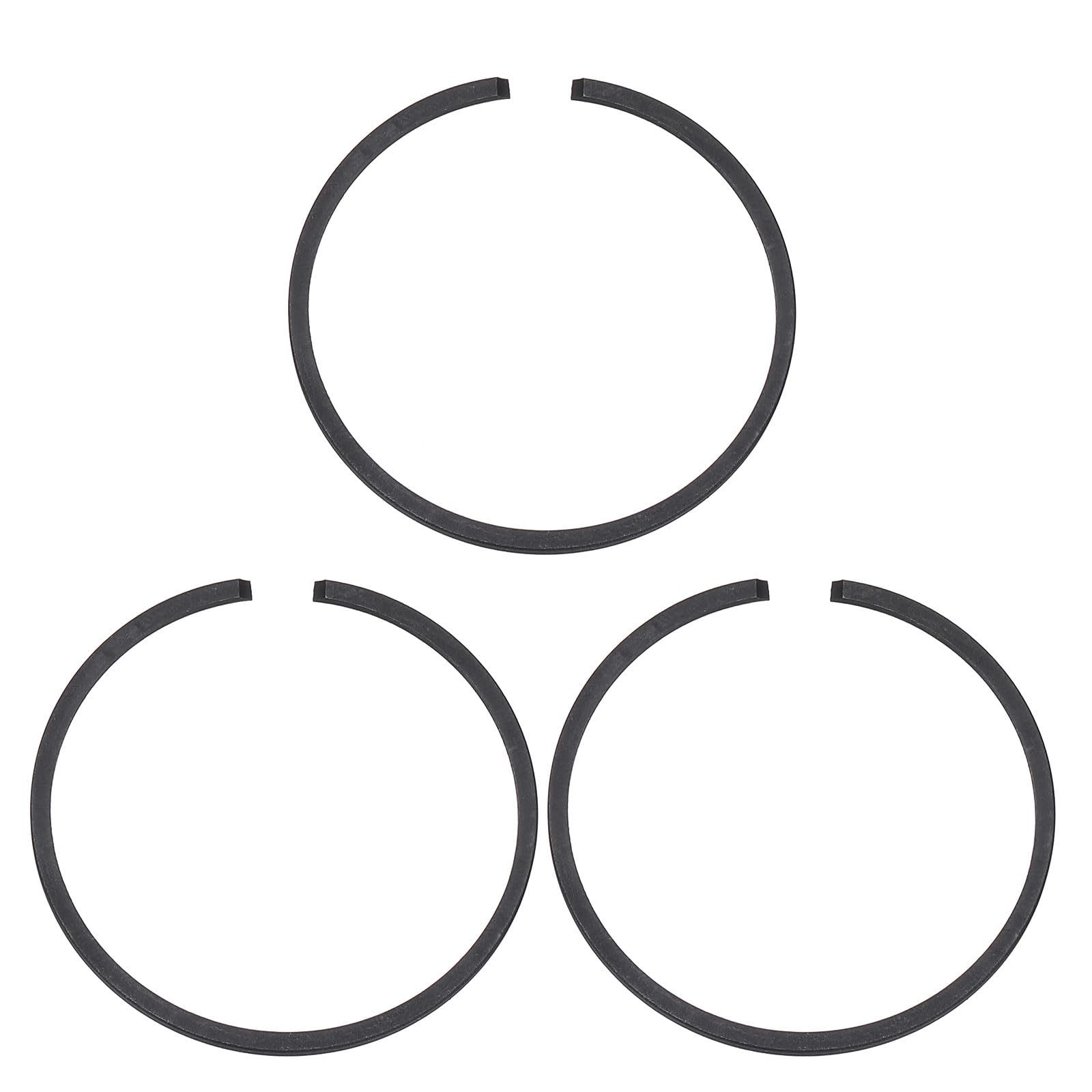 sourcing map 3pcs Piston Rings 40mm x 1.5mm Standard Metal Engine Piston Ring for Chainsaw Replacement Parts, Black