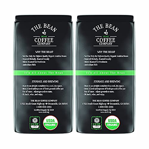 The Bean Coffee Company Organic Decaf South America Blend, Medium Roast, Whole Bean, 16-Ounce Bags (Pack Of 2) #TOP1