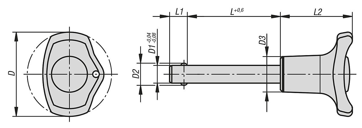Tilt Ball Diameter 8 mm Length Locking Pin Shape A THERMOPLASTIC Self-Locking 20 mm (1), k0363.3808020 - Image 2