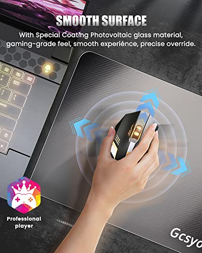 Image of Professional Glass Gaming Mouse Pad For Logitech G502 /G Pro /G703, Large Non Slip Mousepad For Avid Gamer-Special Glass Surface With Improved Precision And Speed For Smooth Mouse Control