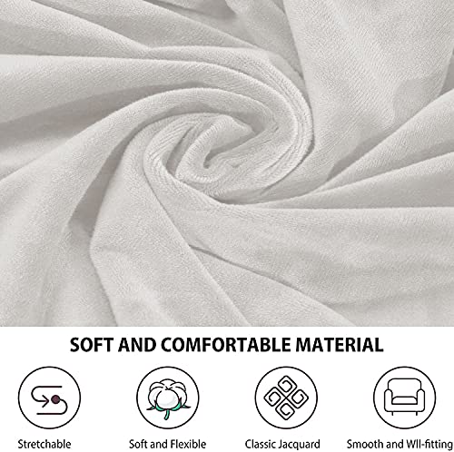 Niluoh Velvet Office Chair Cover With Arm Covers Stretch Computer Desk Chair Covers Universal Boss Swivel Chair Covers Gaming Chair Covers (L,White) #TOP5