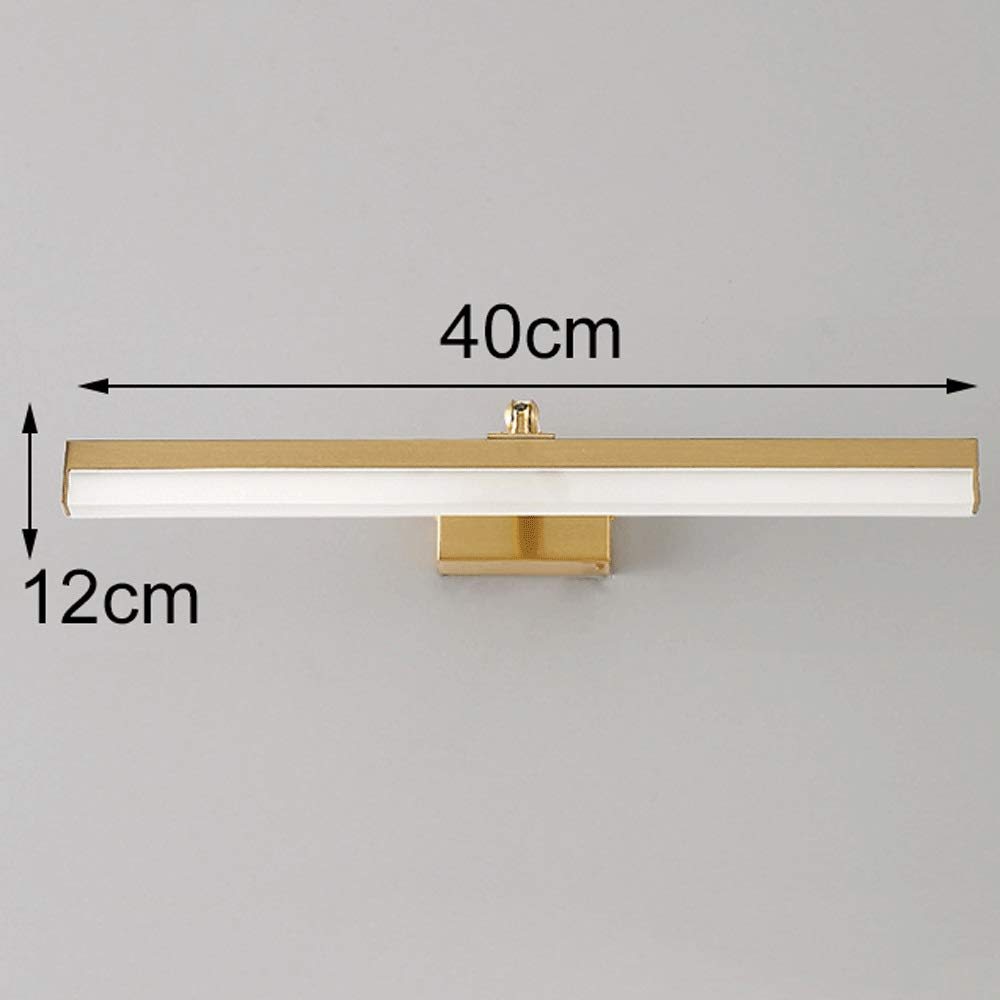 Lampada da Parete da Bagno LED Trucco Specchio luci in Ottone Picture Lampada rifinita ribaltamento del Bagno, 3 modalità di Illuminazione a Colori Funzione di Memoria [Energia Classe A ++]