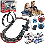AGM MASTECH Slot Car Race Track Set, High Speed Series Tram Dual Track Set with 4 Licensed Racing Slot Cars...