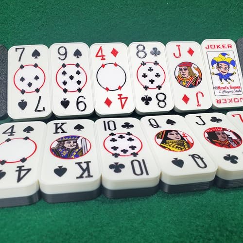 Cardian Poker Dominoes, cartas de poker duraderas plástico miniatura 3