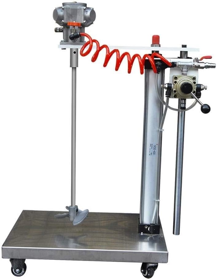 Pneumatic Mixer Paint Mixer, 5 Gallon Semi Automatic Lifting Air Agitator with 10CM Diameter Aluminum Alloy Impeller