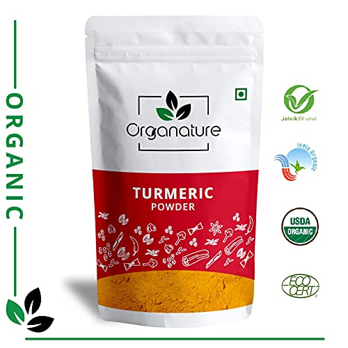 Image of Organature Organic Turmeric Powder Haldi Powder | High Curcumin Content Haldi Powder | Immunity Booster - Pack of (350 Grams)