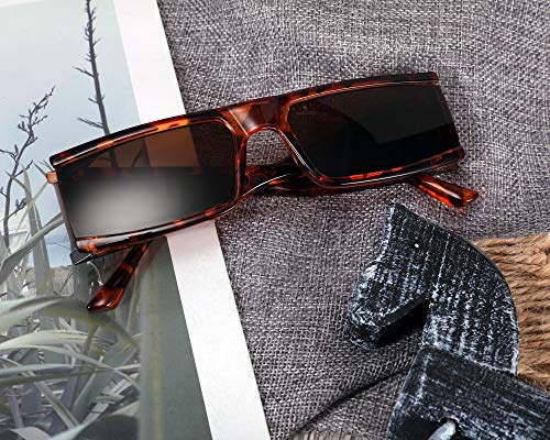 FEISEDY Cool Futuristic Rectangular Sunglasses Cyber Men Women Punk Style Cosplay Sun Glasses B27393