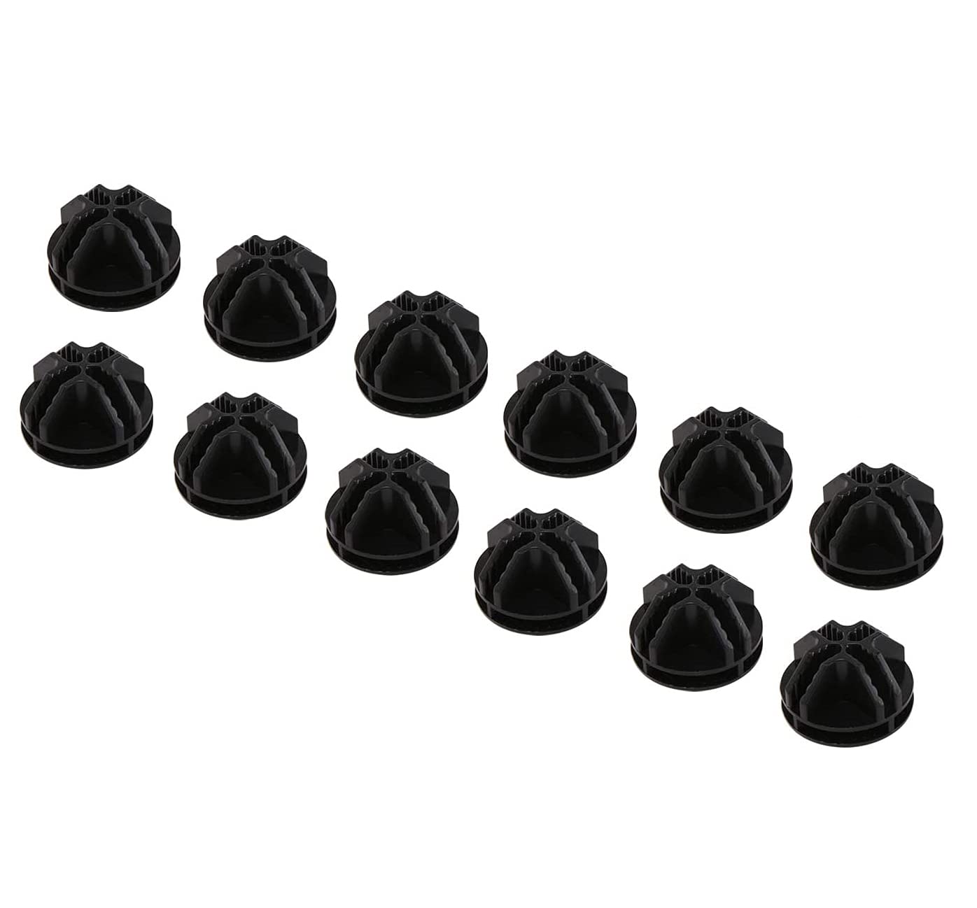 Namvo 12Pcs Wire Cube Plastic Connectors Black, Interlocking Connectors Wire Grid Bucket Storage Clasp Buckle Clip for Cube Storage Shelving DIY Storage Cabinet Modular Organizer Closet