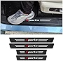 NHHC 4Pcs Car Door Sill Protector,Sport Carbon Fiber Threshold Anti-Scratch Sticker Door Edge Protection Decorate,Auto Interior Accessories Self-Adhesive Anti-Scratch (White/Sport)