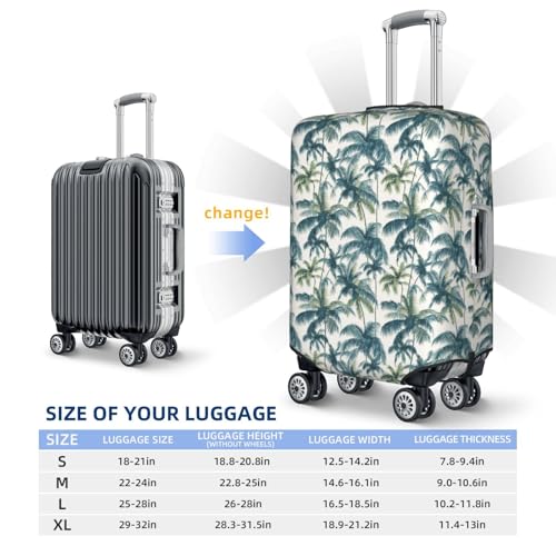 Palm Trees Elastic Travel Luggage Covers Dustproof Scratch-Resistant Suitcase Protector Fit 22-24 Inch4