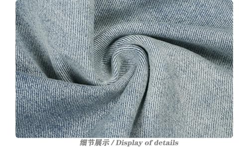 Jeans Pants Trousers Denim Trendy Washed Blue Grinding Fading Casual Commuter Straight Leg for Men 7