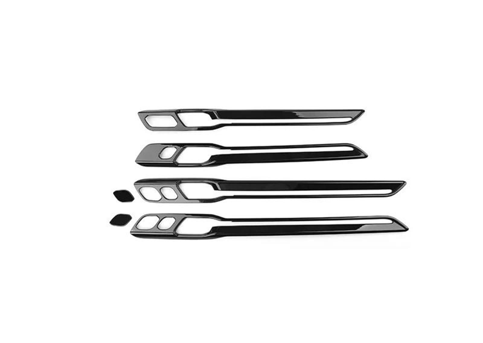 LHD RHD for Kia EV9 2023 2024 2025 Car Tuning Carbon Fiber Inner Door Panel Cover Trim Interior Decal Trim(RHD for Black)