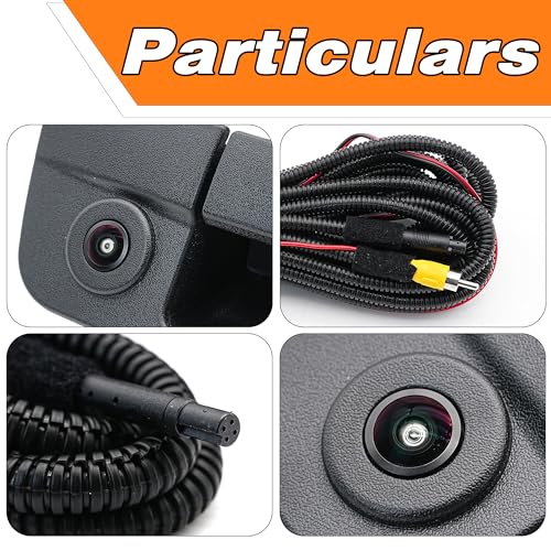 Image of Tailgate Handle Backup Rear View Camera Compatible with Dodge Ram 1500 2009-2017 / Dodge Ram 2500 3500 2010-2017.Replace# 68084284AB, CH1915120, 68197873AA