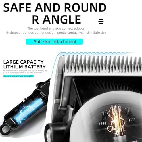 Tagliacapelli Professionale Da Uomo, Kit E Set Di Rasoi Elettrici, Tagliacapelli E Tagliacapelli In Ceramica, Lama A T In Ceramica, Per Tagliacapelli Da Barbiere - 8