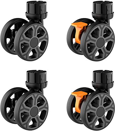 Roues de Rotation Robustes, résistantes à l'usure et silencieuses, Roue rotative à 360 ° pour Chariot Utilitaire Pliant BY06 (Black-4PACK) Cover