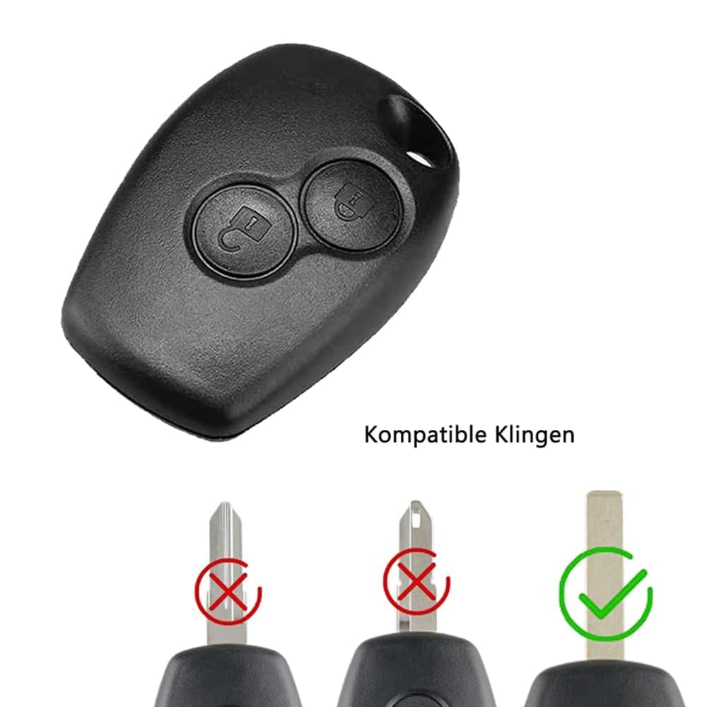 CHIAVE GUSCIO COVER TELECOMANDO 2 TASTI PER RENAULT KANGOO OTTIMA