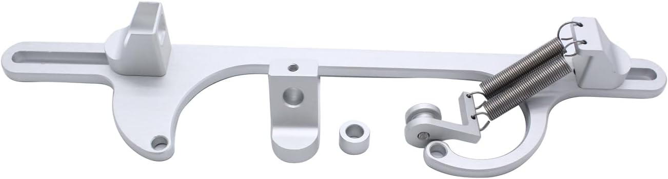 1 SET SHLPDFM Billet Aluminum Throttle Cable Bracket Silver Adjustable Carburetor Bracket Compatible with 4150 4160 Series
