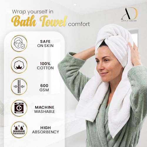 Toallas de baño de 76 x 137 cm en pack de 4 unidades de algodón de secado rápido 6