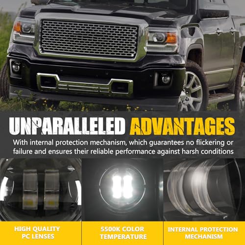 BUNKER INDUST LED Fog Lights for 2014-2015 GMC Sierra 1500,Bumper Driving Fog lamp Kit Fog Light by BUNKER INDUST - Used condition - Image 5