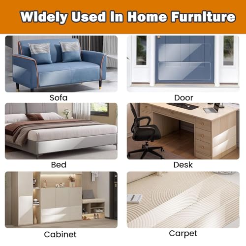 Kratzschutz Katze Tape 40cm x 3m Selbstklebend Kratzfolie Katzen Transparent Kratzfestes Sofa kratzmatte Katze Kratzschutzfolie Kratzfesten Schutzfolie für Sofa Couch Wand Tür und Möbel