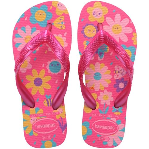 Chinelo, Havaianas, Infantil, Kids, Flores, 29 e 30, Rosa Flux