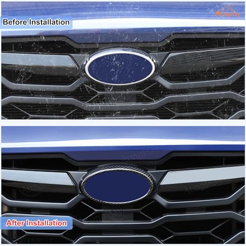Image of Car Front Emblem Trim Cover Compatible with Subaru Crosstrek 2024 2025 Front Grille Emblem Badge Logo Cover Circle Ring Center Decorative Logo Cover Front Hood Emblem Surrounding Ring ABS Accessories