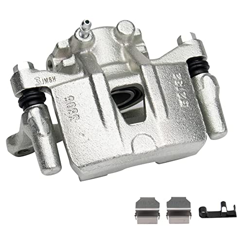 Image of TRQ Rear Brake Pad and Rotor Set Ceramic Solid Rotors Calipers