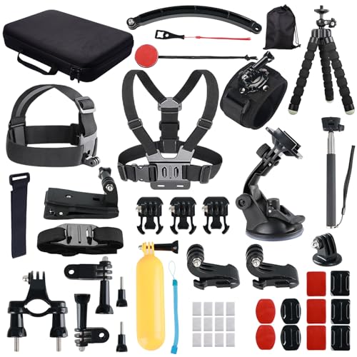 LA NREUCETS Action Camera Accessory for GoPro Hero 12/11/10/9/8/7/6/5 DJI Osmo Action 5 Pro/Action 4 / Action 3 AKASO EK7000 Insta360 X2 X3 DBPOWER APEMAN Yi VicTsing