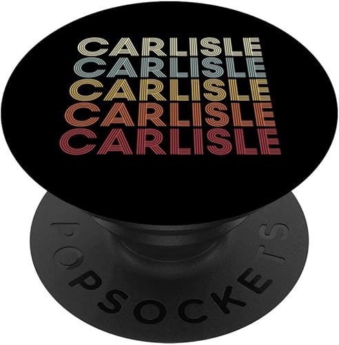 Miniatura 1 de Carlisle Iowa Carlisle IA Retro Vintage Texto PopSockets PopGrip intercambiable