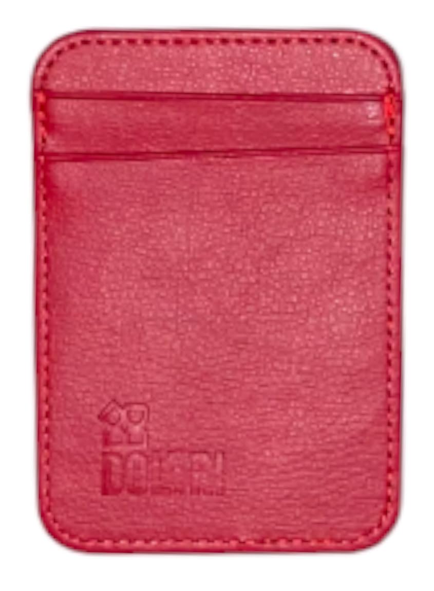 GenericDOLTRI - Mens Wallet Card Holder, Double sided Secure Pocket Thin Credit Card Holder Unisex Wallet, Leather Card Holder (Pink)