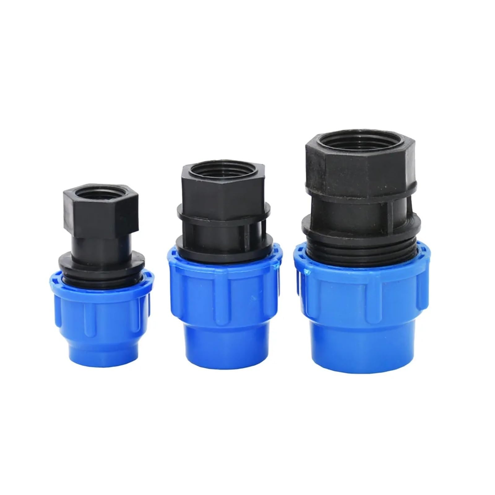 Suministros de jardinería Conector rápido de tubo de PE de 20/25/32/40/50 mm, codo en T, divisor de agua, acoplador de válvula de bola de plástico, accesorios for tuberías de agua de riego agrícola Bo