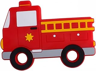 SHOWERORO 1Pc Vara De Dentição Bebê Mastigar Brinquedo Brinquedo Recém-Nascido Caminhão De Bombeiros Mordedor Dentição Alívio Brinquedo Brinquedos Para Bebê Molar Mordedor Silicone
