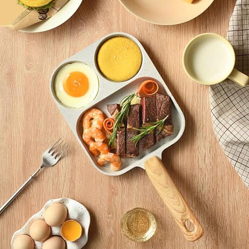 Poêle à œufs antiadhésive pour cuisiner plusieurs aliments sans mélanger les saveurs