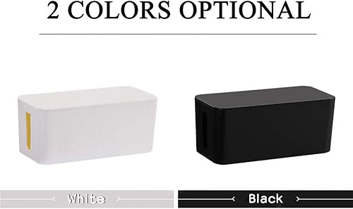 Miniatura 7 de Juego de 3 3 cajas de organización de cables + 3 bridas de cables, organizadores de cajas de cables grandes para sostener y ocultar regleta de
