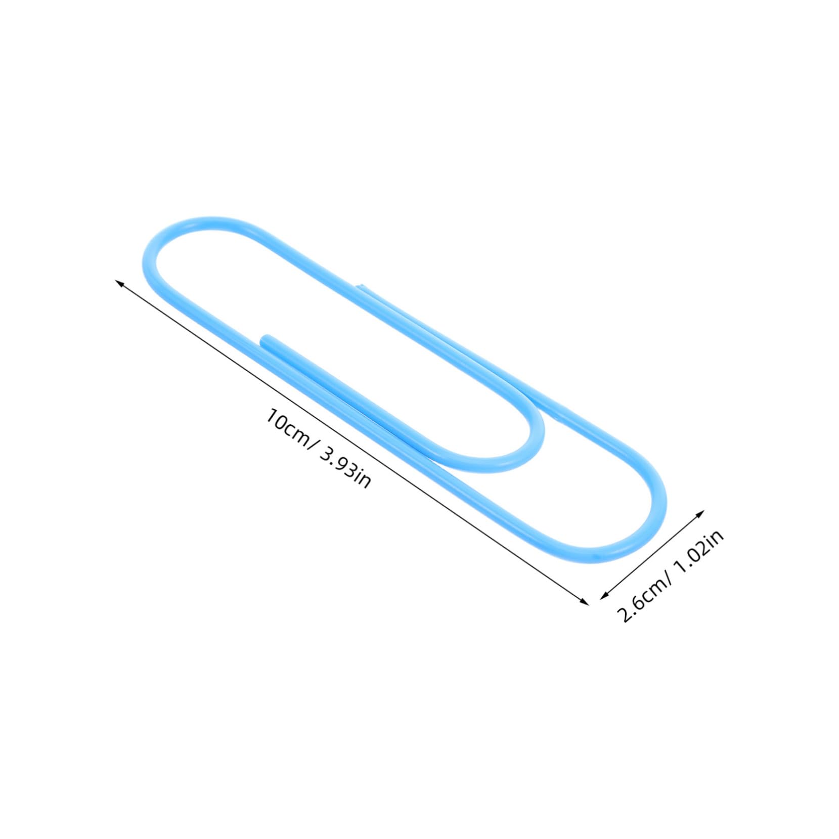 Graffette da Ufficio 100 Pezzi 10cm in Metallo Blu | Fermagli per Fogli, Clip di Pagina Riutilizzabili, Soluzione Pratica per Scuola e Studio