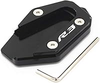 Vista 4 de Soporte de pie para motocicleta, ampliador lateral, soporte de extensión compatible con Yamaha YZF R3 MT03 16-18 R25 (azul)