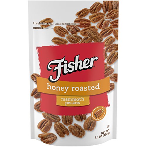 Fisher Snack Honey Roasted Pecans, Stand-Up Bag, 4.5 Oz #TOP13