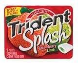 Trident Splash Sugar Free Gum, Strawberry - Lime, 9-Count (Pack of 10)