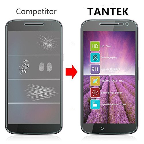 Tantek [3-Pack Screen Protector For Motorola Moto G 4Th Generation(Moto G4,5.5 Inch,2016),Tempered Glass Film,Ultra Clear,Anti Scratch,Bubble Free,Case Friendly #TOP5