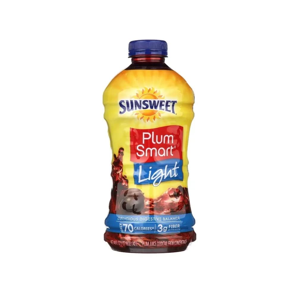 Sunsweet Plum Smart Light For Digestive Health Juice, 48 OZ Bottle (Pack of 2