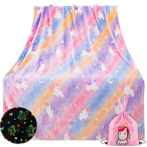 Kksme Einhorn-Decke – 150x200 Cm, Weich & Kuschelig, Mit Einhorn-Muster, Für Kinderzimmer
