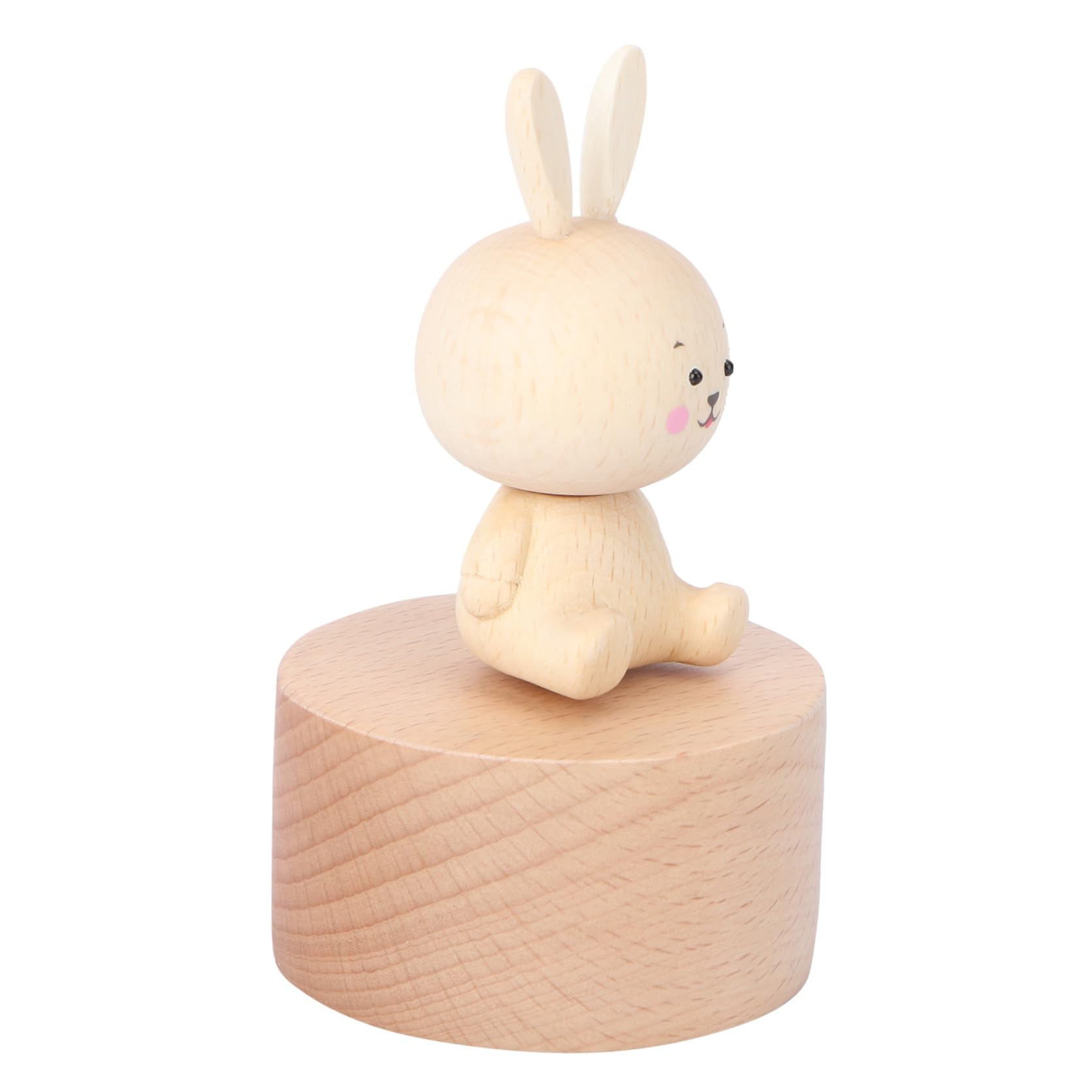 Ciieeo 2 Stk Musikbox Musical Besonders das der Musik Merch Die Ring kiddibuzz kindes music box Rabbit ornamente Desktop- Desktop-Ornament Heimdekoration Holz Khaki