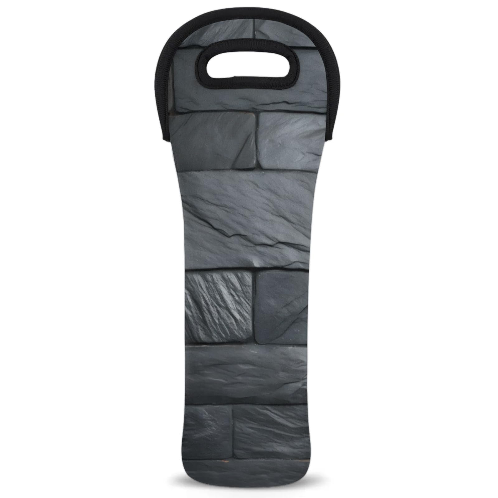 Neoprene Wine Tote Carrier Bag for Wine,Water, Champagne, Beer, Baby Bottles 15.6 x 5.1 Inches, Protective Wine Bag,Colorful Vintage Tiles