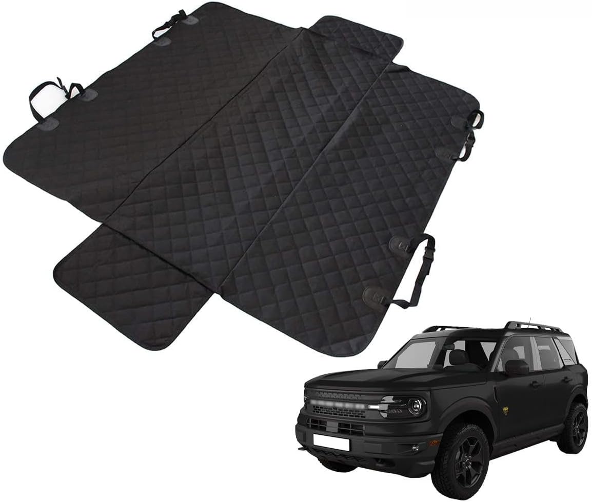 Muslogy for Bronco Sport/Bronco Rear Pet Seat Cover, Waterproof Scratch Proof Nonslip Pet Dog Back Seat Covers Hammock Come with Belt Dog Chain & Lint Brush Muslogy for Bronco Sport/Bronco Rear Pet Seat Cover, Waterproof Scratch Proof Nonslip Pet Dog Back Seat Covers Hammock Come with Belt Dog Chain & Lint Brush