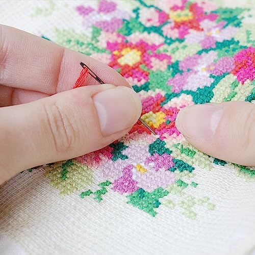 Stickgarn Set,Stickgarn, Embroidery Floss Multifarben Weicher je 8 Meter,Stickerei für Kreuzstichfaden, Armbandfaden, Knüpfen, Flechten, Basteln, Häkeln-12 Farben