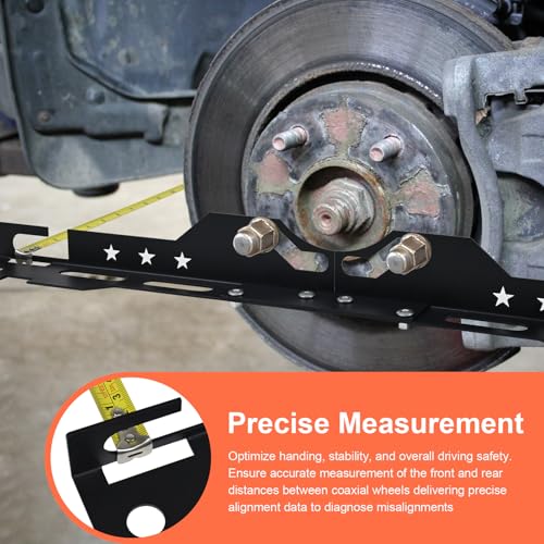 Image of Wheel Alignment Tool Kit - Front End Alignment Tool with 2 Measuring Tapes, Automotive Alignments Plates, Easy-to-Use Toe Alignments for Home and Car Maintenance