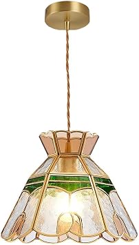 1-Light Glass Pendant Lighting, Modern Farmhouse Island Pendant Lights with 7 Inch Glass Shade for Kitchen, Hallway, Entryway, Dining Room, Bedroom, Living Room Indoor Lighting