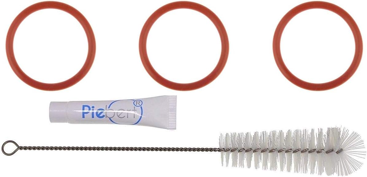 Piebert Cleaning Kit 200925 for Siemens EQ3, EQ5, EQ6, EQ7, EQ8, EQ9 Fully Automatic Coffee Machines | Seals | Fat | Cleaning Brush | Set of 5