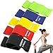ZoneYan Antiscivolo Elastici Palestra, Mini Band, Elastici Fitness Banda, Elastica Fascia Resistenza per Glutei Gambe Donna per Allenamento Pilates Yoga Fisioterapia, Set of 5